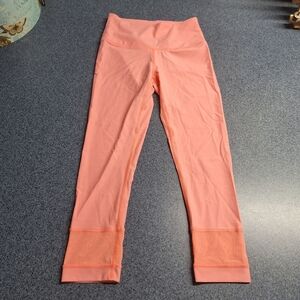 Victoria's Secret Sport Peach Mesh Cuffed Leggings, XS,ID#36013617